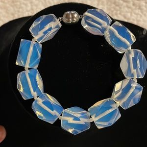 Glass bead bracelet